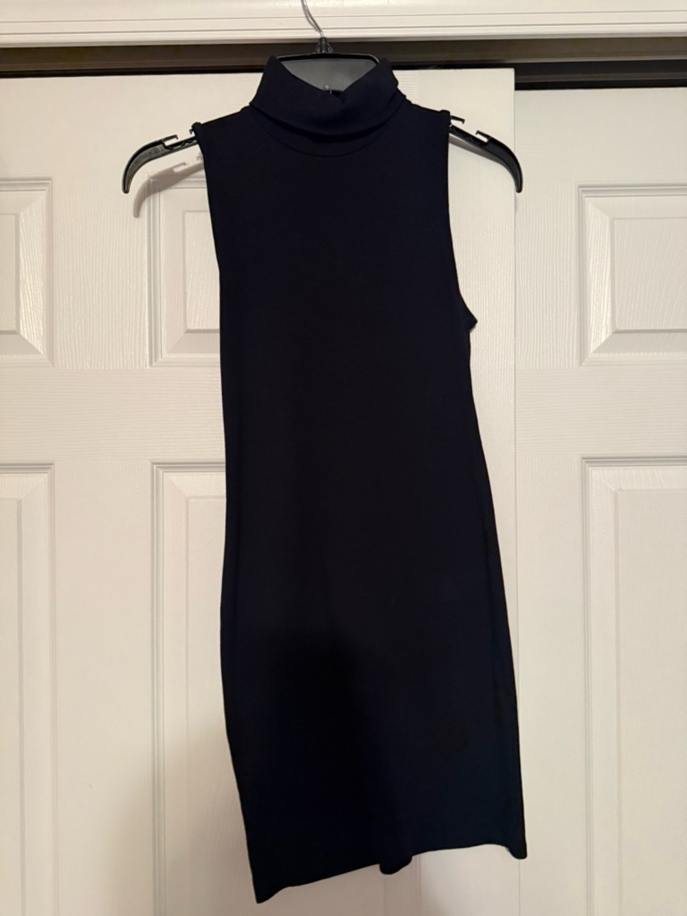Zara Black Sleeveless Turtleneck Dress